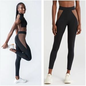 Daughter Lessons NYC Women Heartbreaker Legging Size L Black Yoga Compression